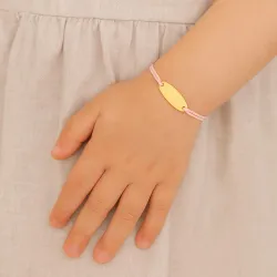 copy of Bracelet Cordon Noir Nœud Infini en Or Jaune 18 Carats