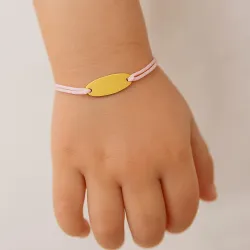 copy of Bracelet Cordon Noir Nœud Infini en Or Jaune 18 Carats