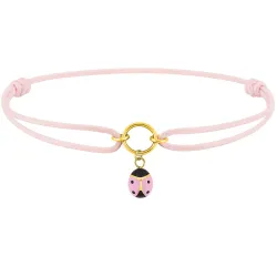 copy of Bracelet Cordon Noir Nœud Infini en Or Jaune 18 Carats