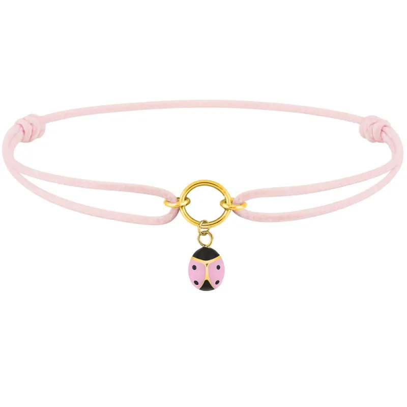 copy of Bracelet Cordon Noir Nœud Infini en Or Jaune 18 Carats