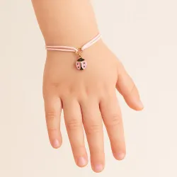 copy of Bracelet Cordon Noir Nœud Infini en Or Jaune 18 Carats