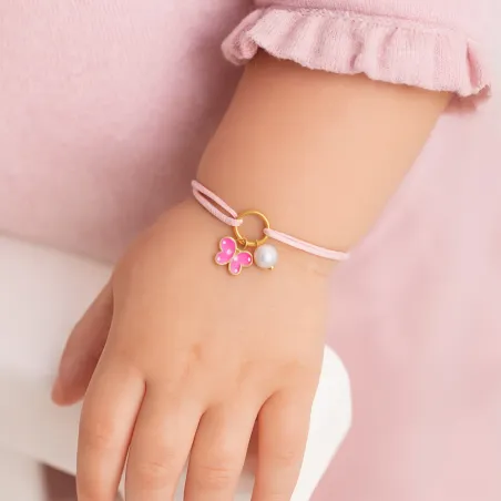 copy of Bracelet Cordon Noir Nœud Infini en Or Jaune 18 Carats