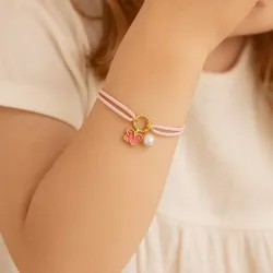 copy of Bracelet Cordon Noir Nœud Infini en Or Jaune 18 Carats