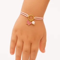 copy of Bracelet Cordon Noir Nœud Infini en Or Jaune 18 Carats