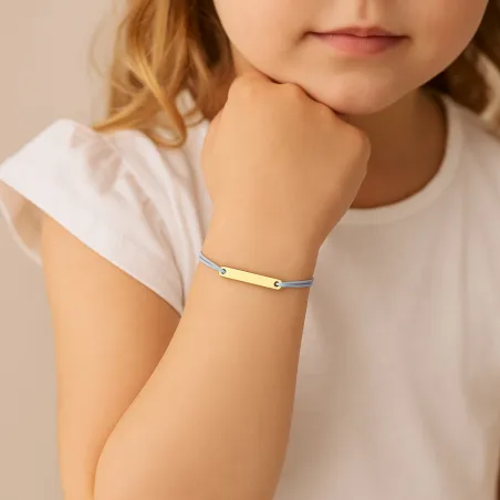 copy of Bracelet Cordon Noir Nœud Infini en Or Jaune 18 Carats