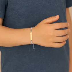 copy of Bracelet Cordon Noir Nœud Infini en Or Jaune 18 Carats