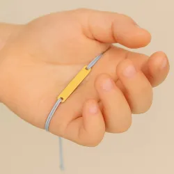 copy of Bracelet Cordon Noir Nœud Infini en Or Jaune 18 Carats