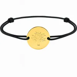copy of Bracelet Cordon Noir Nœud Infini en Or Jaune 18 Carats