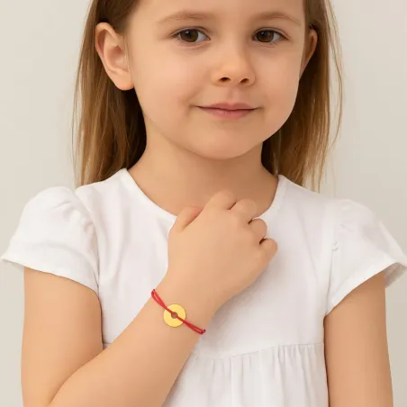 copy of Bracelet Cordon Noir Nœud Infini en Or Jaune 18 Carats