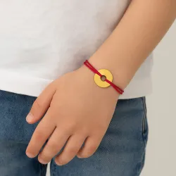 copy of Bracelet Cordon Noir Nœud Infini en Or Jaune 18 Carats