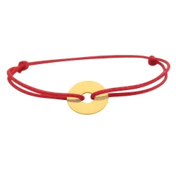 copy of Bracelet Cordon Noir Nœud Infini en Or Jaune 18 Carats