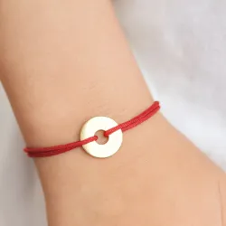 copy of Bracelet Cordon Noir Nœud Infini en Or Jaune 18 Carats