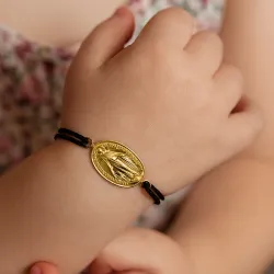 copy of Bracelet Cordon Noir Nœud Infini en Or Jaune 18 Carats