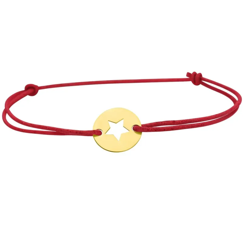 copy of Bracelet Cordon Noir Nœud Infini en Or Jaune 18 Carats