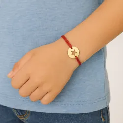 copy of Bracelet Cordon Noir Nœud Infini en Or Jaune 18 Carats