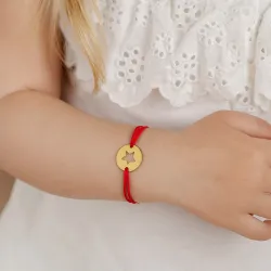 copy of Bracelet Cordon Noir Nœud Infini en Or Jaune 18 Carats