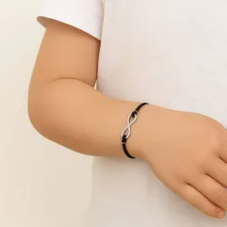 copy of Bracelet Cordon Noir Nœud Infini en Or Jaune 18 Carats