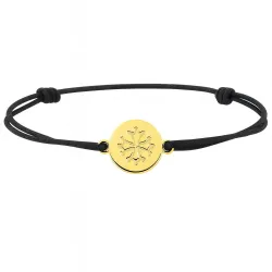 copy of Bracelet Cordon Noir Nœud Infini en Or Jaune 18 Carats