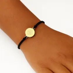 copy of Bracelet Cordon Noir Nœud Infini en Or Jaune 18 Carats