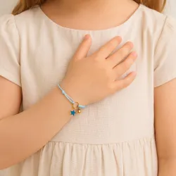 copy of Bracelet Cordon Noir Nœud Infini en Or Jaune 18 Carats