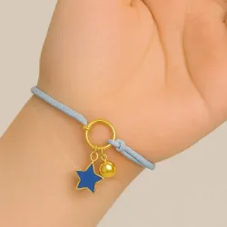 copy of Bracelet Cordon Noir Nœud Infini en Or Jaune 18 Carats