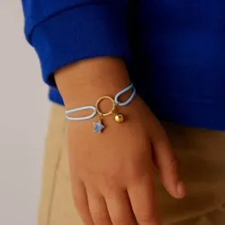 copy of Bracelet Cordon Noir Nœud Infini en Or Jaune 18 Carats