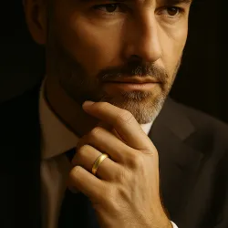 Alianza de matrimonio hombre Béarn – Oro 18K o platino 950