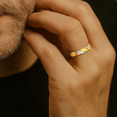 Alliance Mariage Elysée Tricolore Homme