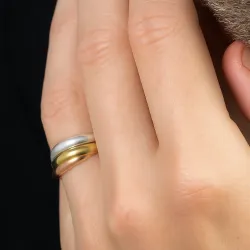 Alliance mariage homme Trianon – Or tricolore 18 carats