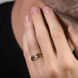 Alliance mariage homme Trianon – Or tricolore 18 carats