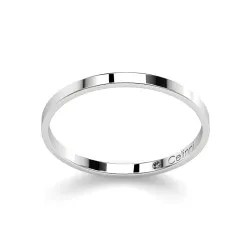 Ruban Prestige 18K White Gold Wedding Band 1.5 mm | Celinni