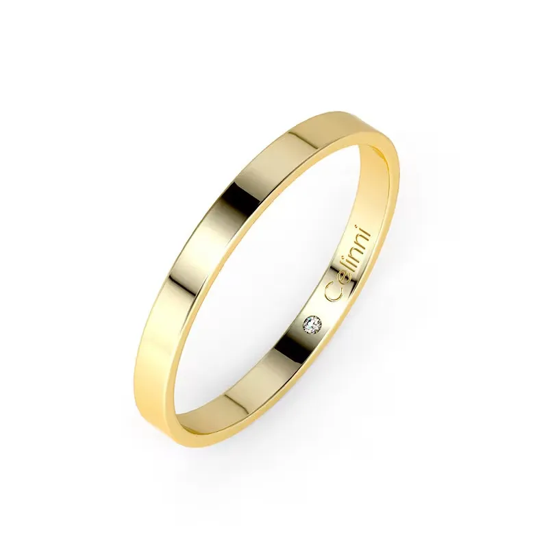 Alianza de matrimonio Ruban Prestige en oro amarillo de 18K – Anchura 2 mm