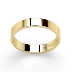 Bague Mariage Ruban Prestige Or Jaune 18k Largeur 3,5 mm