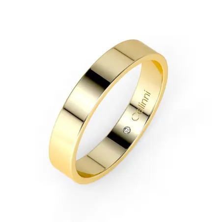 Bague Mariage Ruban Prestige Or Jaune 18k Largeur 3,5 mm