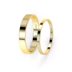 Ruban Prestige 18K Yellow Gold Wedding Band 4 mm | Celinni