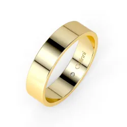 Ruban Prestige 18K Yellow Gold Wedding Band 4.5 mm | Celinni