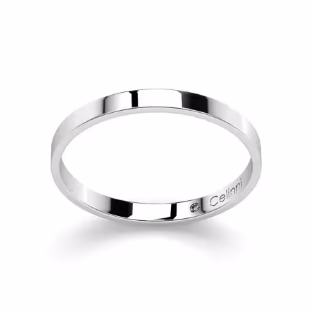 Alianza de matrimonio Ruban Prestige en oro blanco de 18K – Anchura 2 mm