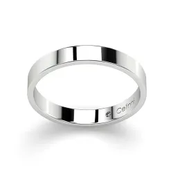 Bague Mariage Ruban Prestige Or Blanc 18k Largeur 3 mm