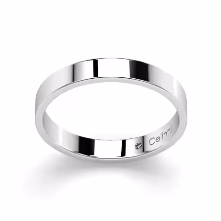 Alianza de matrimonio Ruban Prestige en oro blanco de 18K – Anchura 3 mm