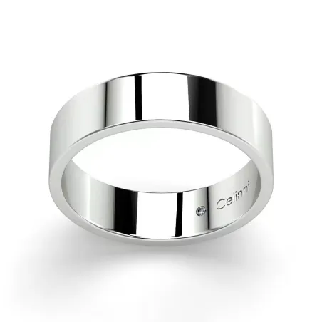 Ruban Prestige 18K White Gold Wedding Band – 5 mm