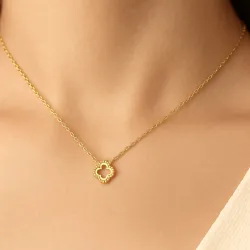 Kleeblatt-Anh&auml;nger aus 18 Karat Gelbgold | Celinni