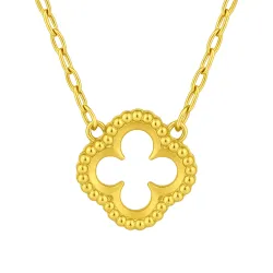 Kleeblatt-Anh&auml;nger aus 18 Karat Gelbgold | Celinni