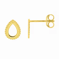 Boucles d’oreilles goutte en or jaune 18 carats| Celinni