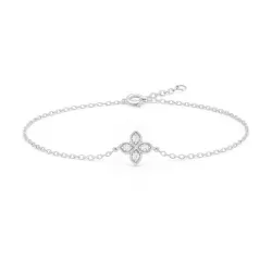 Bracelet étoile diamants en or blanc 18 carats – bijou fin | Celinni