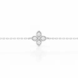 18K White Gold Star Bracelet