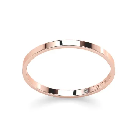 Bague Mariage Ruban Prestige Or Rose 18k Largeur 1,5 mm