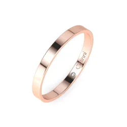 Bague Mariage Ruban Prestige Or Rose 18k Largeur 2 mm