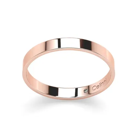 Bague Mariage Ruban Prestige Or Rose 18k Largeur 2,5 mm