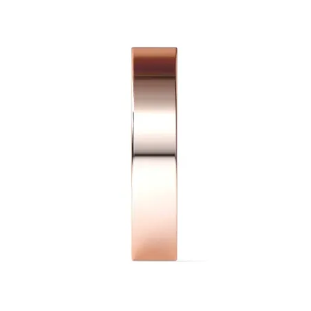 Ruban Prestige 18K Rose Gold Wedding Band – 4 mm