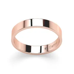 Ruban Prestige 18K Rose Gold Wedding Band 3.5 mm | Celinni